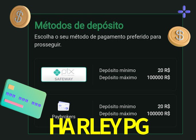 O cassino HARLEYPGbet oferece uma grande variedade de métodos de pagamento